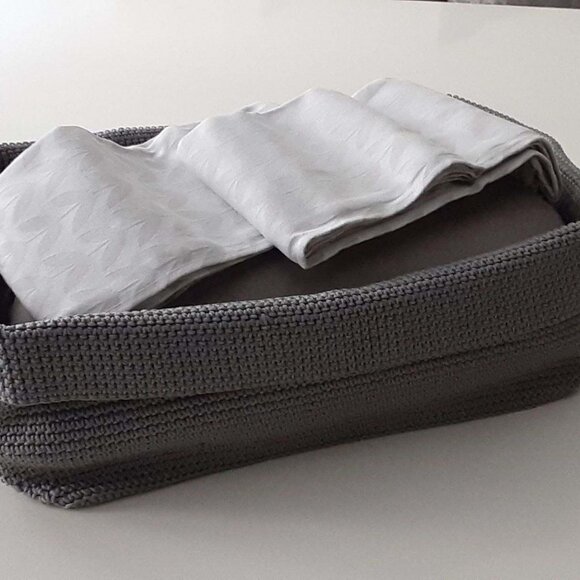 Other - Grey Malleable Wicker Basket